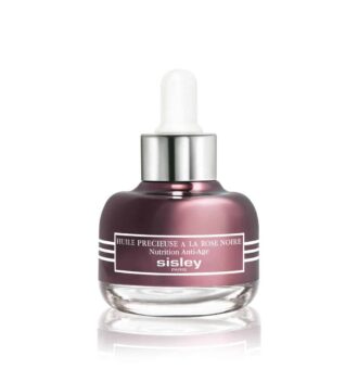 Sérum anti-âge Sisley à la rose noire dans un flacon élégant.