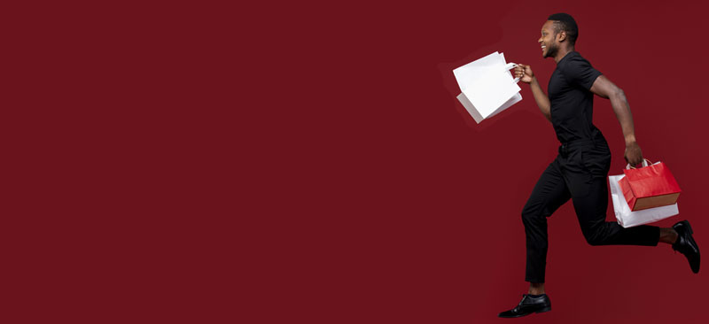 Sac homme courant avec sacs à main et paquet cadeau, achat mode et beauté en ligne.