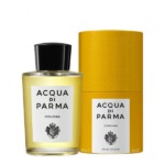 Acqua di parma cologne, parfum masculin élégant, flacon noir et boîte jaune, parfum de prestige italien, vente en ligne sur Lomnava.